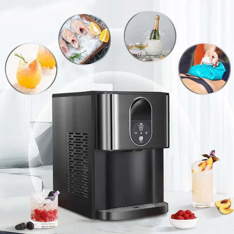 Countertop Ice Maker: Rapid Ice Production in 15 Minutes | Auto-Cleaning & Auto-Dispensing