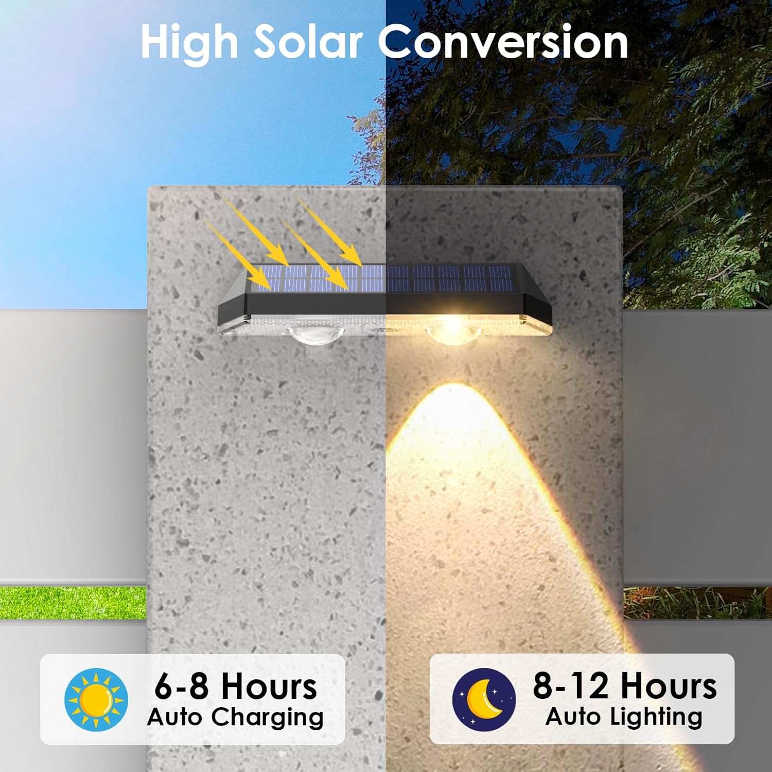 Solar Fence Lights Outdoor