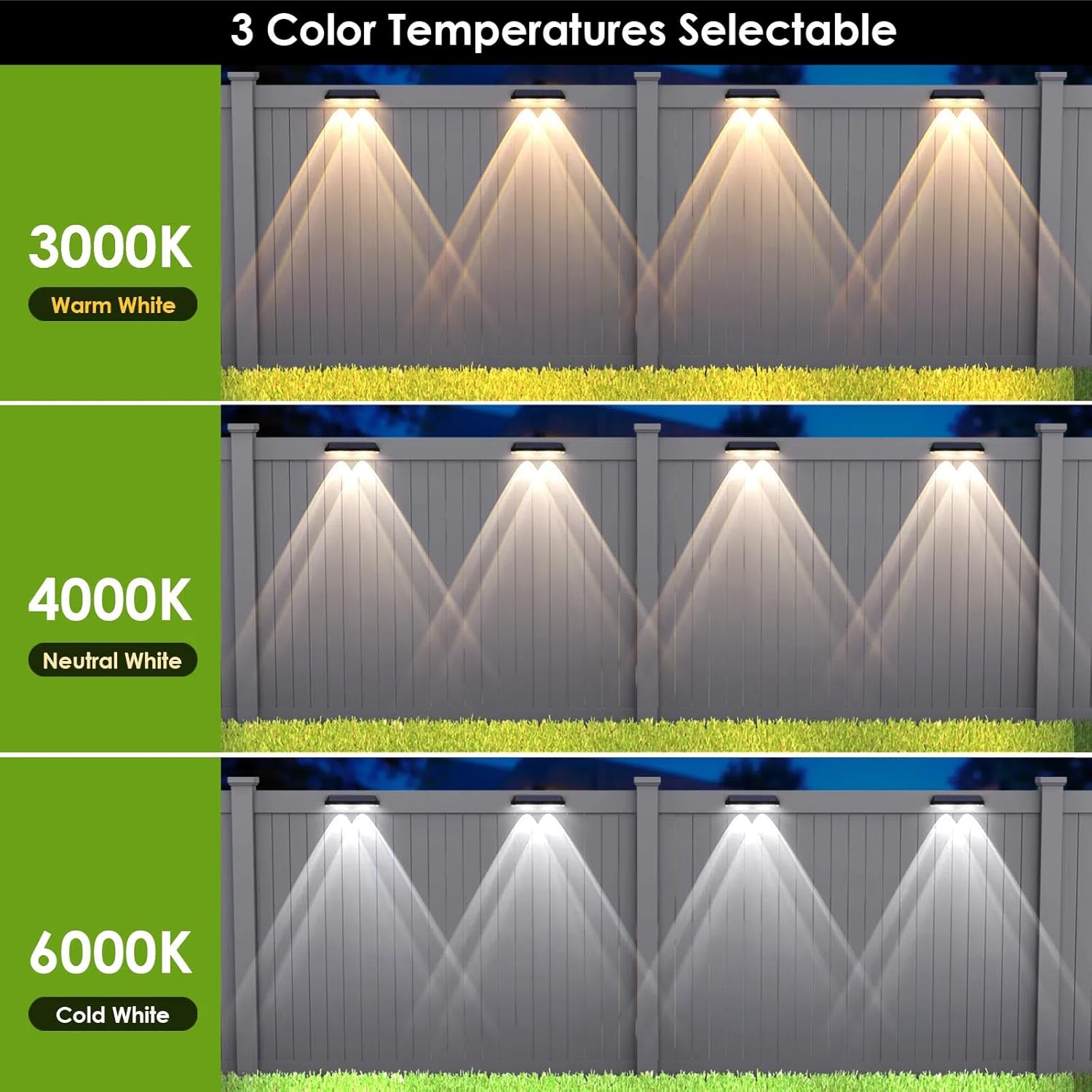 Solar Fence Lights Outdoor