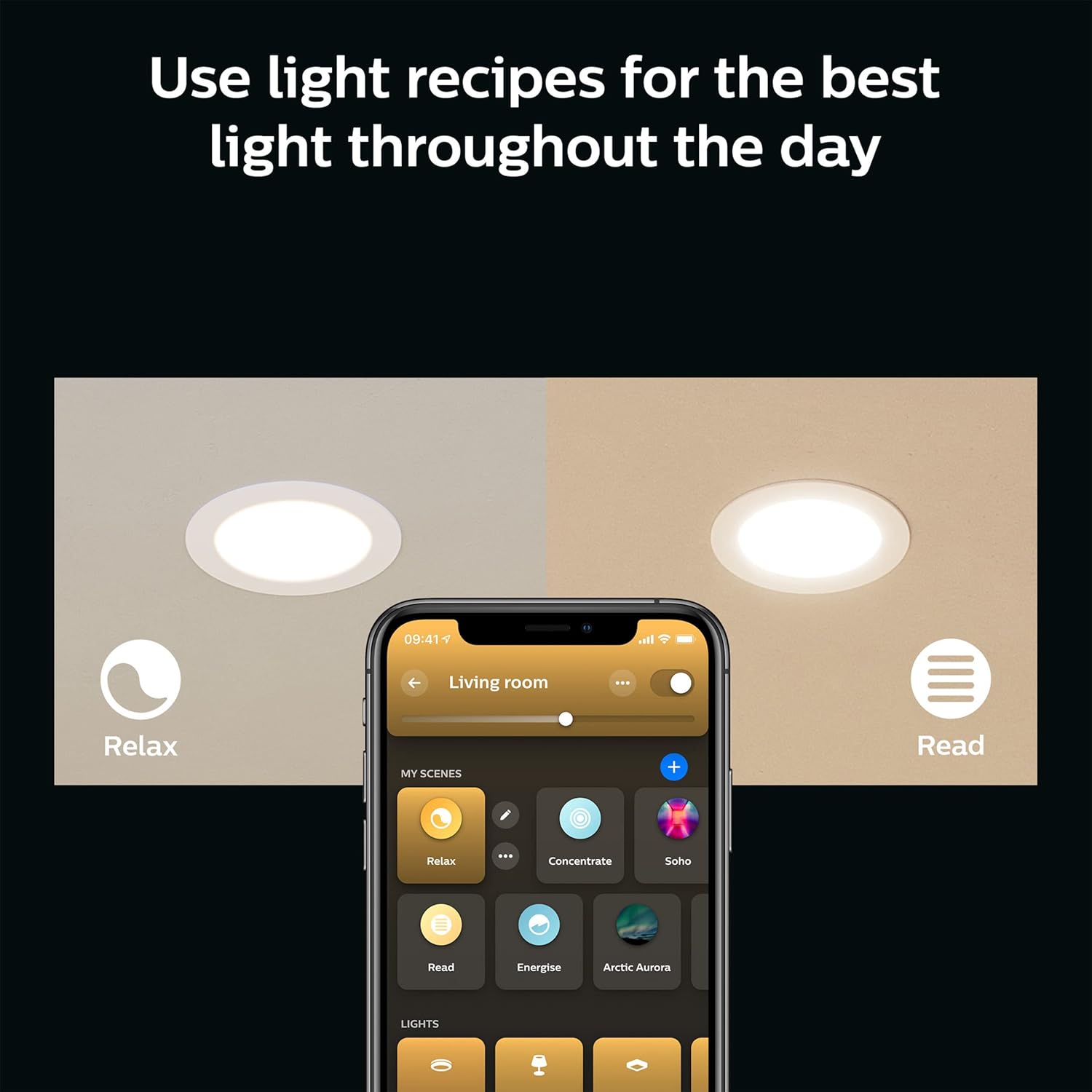 Smart Slim 6 Inch LED Downlight - White and Color Ambiance Color