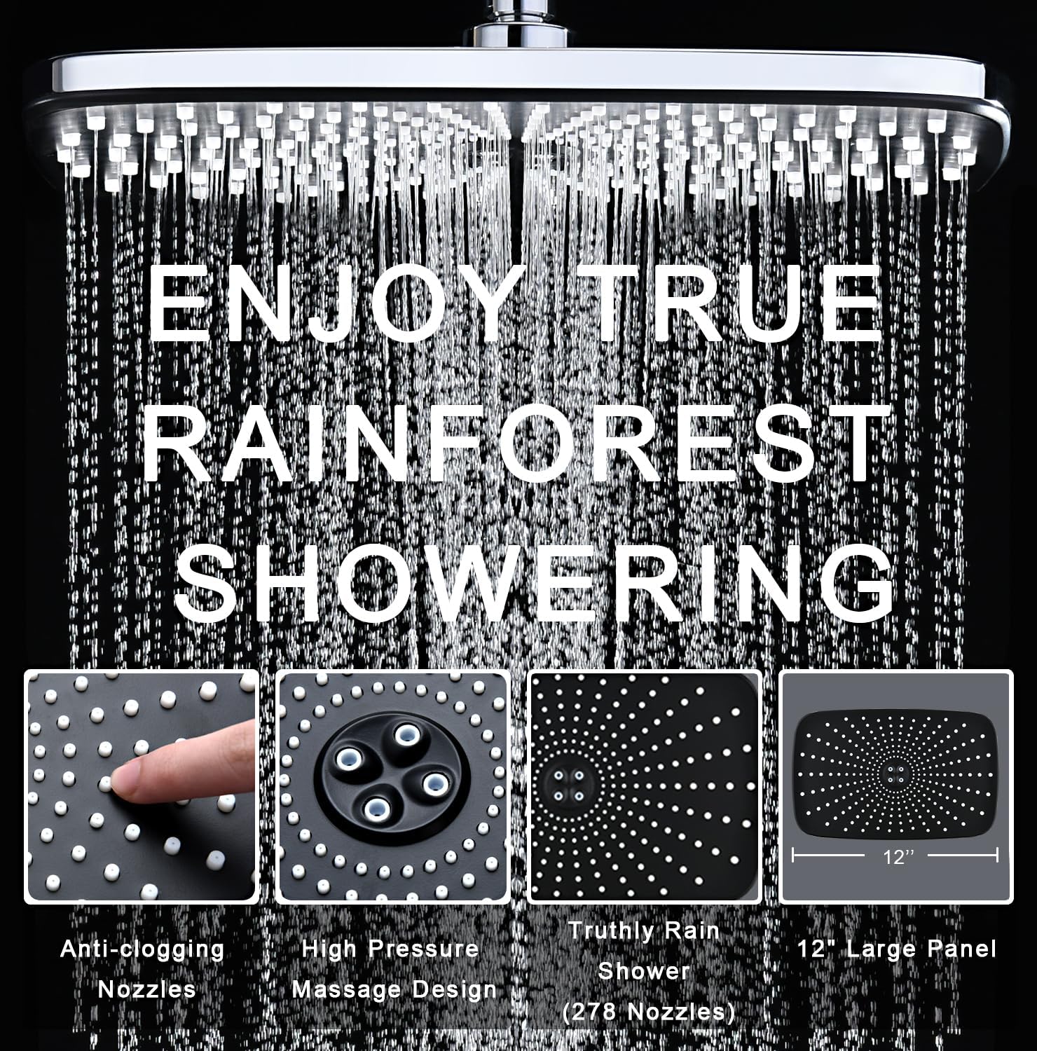 High Pressure Rain Shower Head：Upgrade Shower Heads