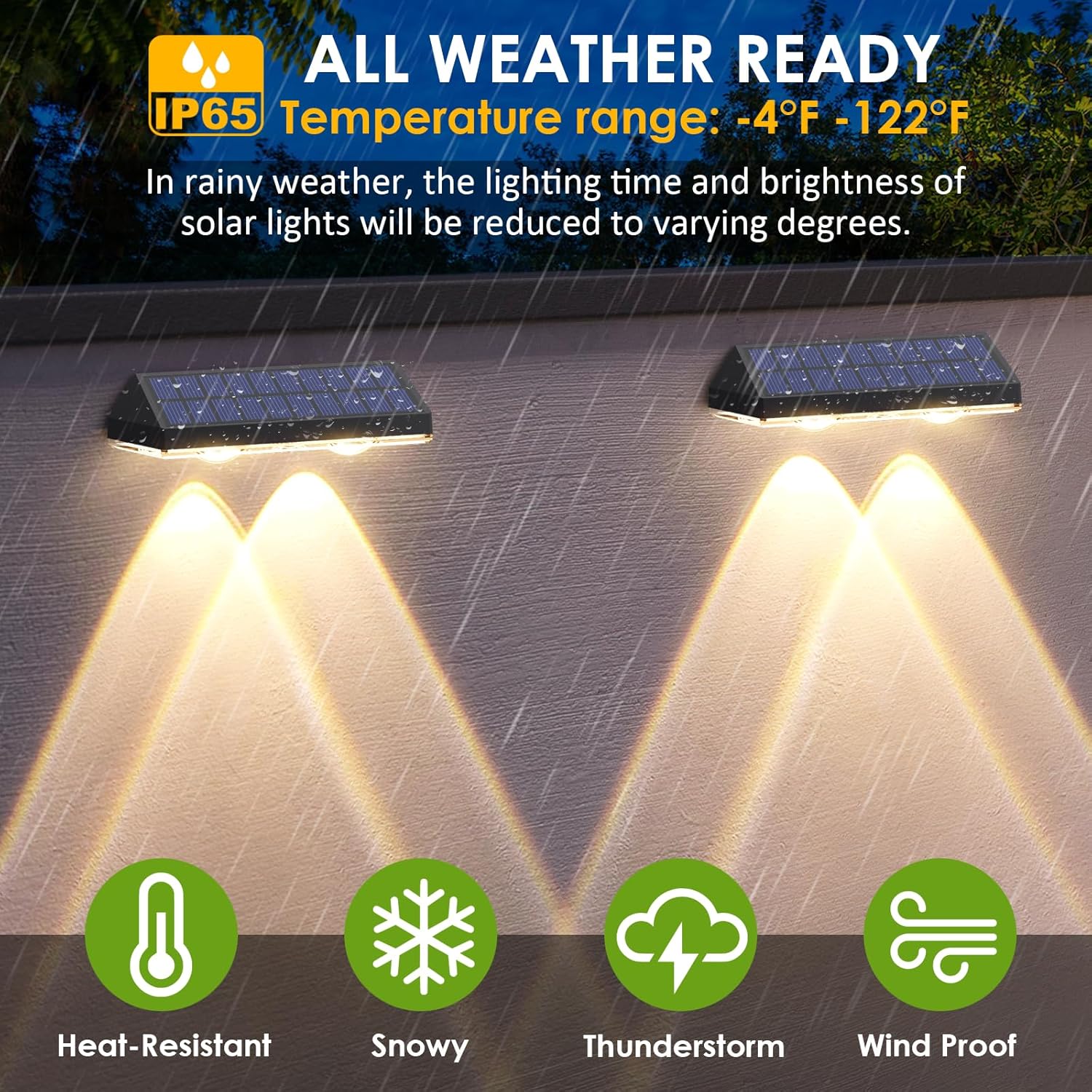 Solar Fence Lights Outdoor