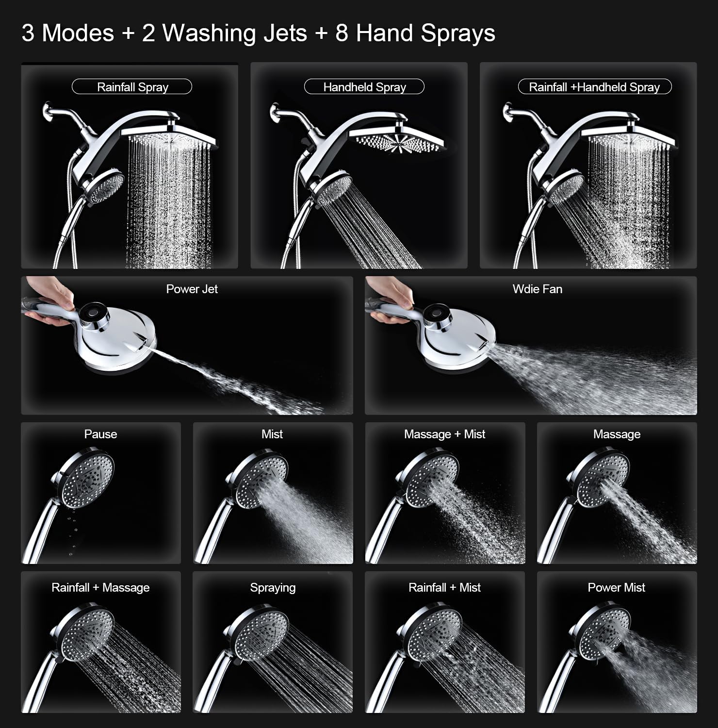 High Pressure Rain Shower Head：Upgrade Shower Heads