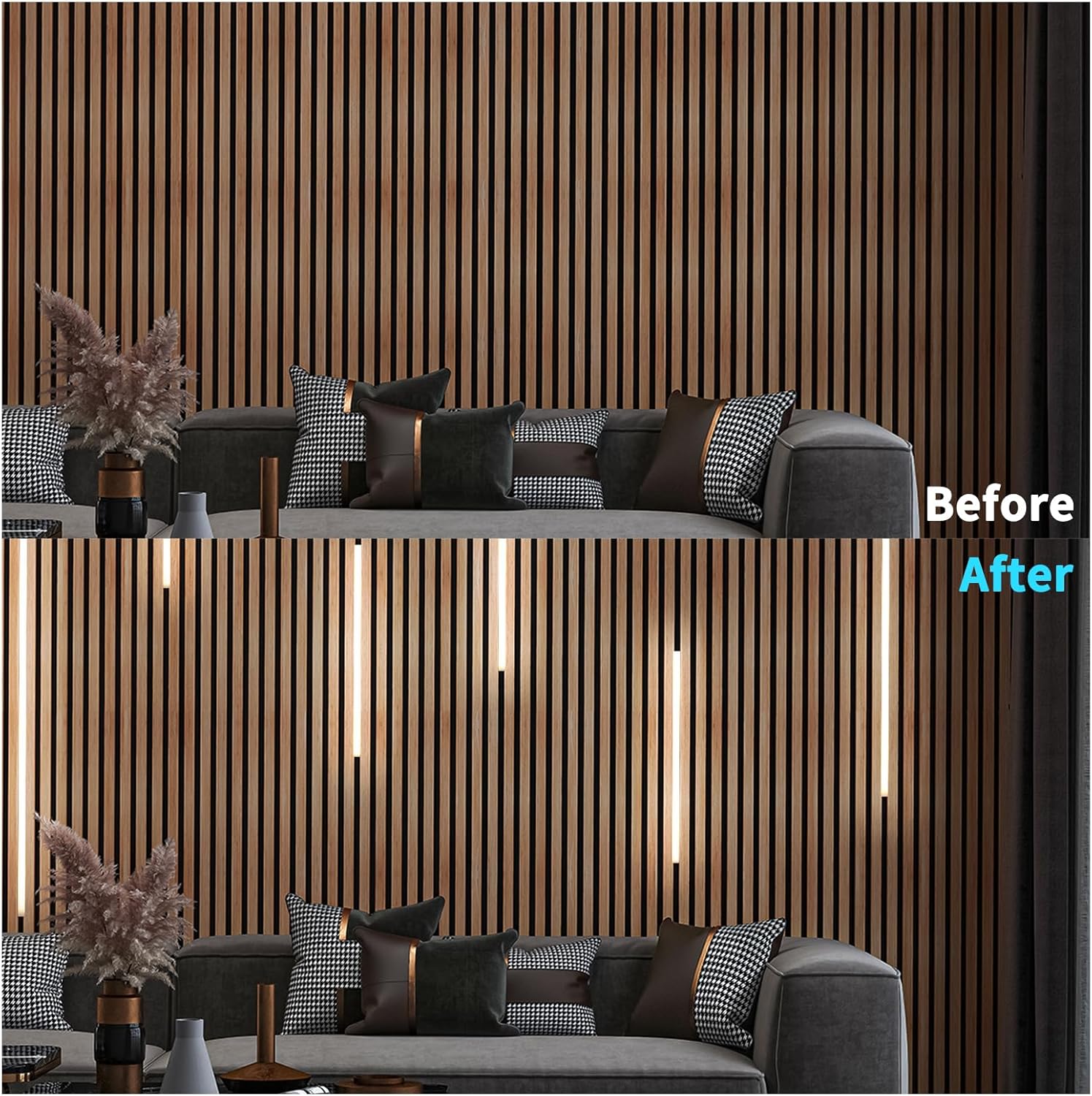 LED Recessed Lighting Kit - 6pcs Self-adhesive White LED Light